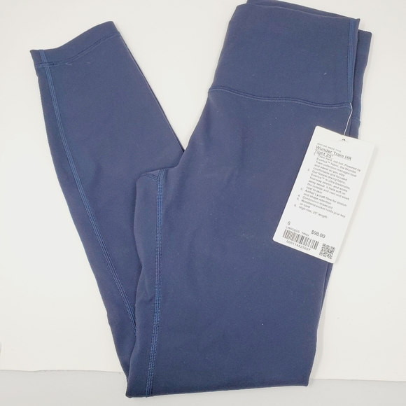 [ NWT ] Size 6 lululemon true navy wunder train HR Tight leggings Blue - Picture 1 of 5